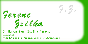 ferenc zsilka business card